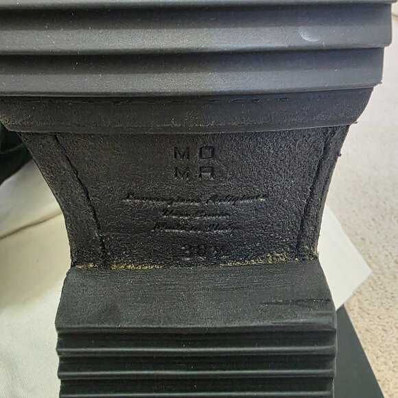 MOMA Italy Rick Nero Black Leather Ankle Boots Tronchetto EU 38.5 / US 8.5 - Picture 10 of 11